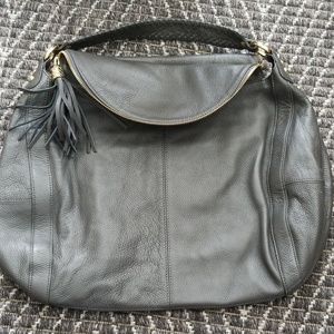 Rachel Onn Ehrlich grey leather hobo handbag purse